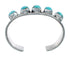 Navajo Turquoise Multistone Sterling Silver Cuff Bracelet AX129790